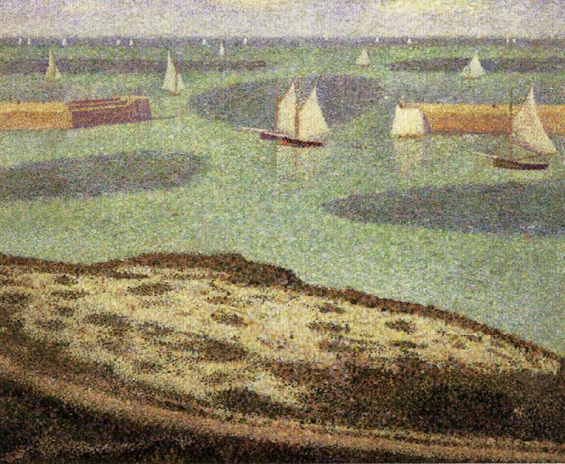 Georges Seurat Port-en-Bessin,Entrance to the Harbor oil painting picture